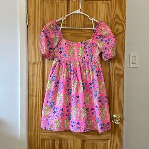 Lilly Pulitzer - Neon Pink Tiger Print Babydoll Dress - Size 2